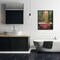 Stupell Industries Leopard in Lush Tropical Bath Framed Giclee Design by Heidi Kuntz
